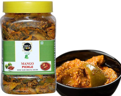 Daily Food Dry Seedless Mango Pickle Aam Ka Achar Homemade Organic (800 Grams)-X1 Mango Pickle(800 g)
