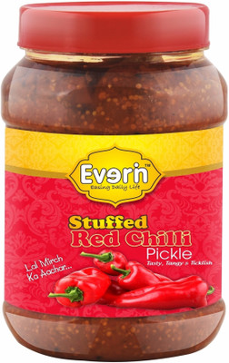Everin Homemade Tasty Tangy and Ticklish Red Chilli Pickle(1000 g)