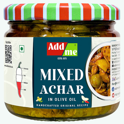 Add me Mixed Pickle in Olive Oil 300 gm | Mix Vegetable achar Pickle Mixed Vegetable Pickle(300 g)