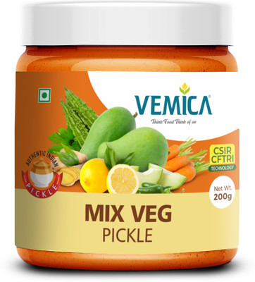 VEMICA Mixed Veg Pickle 200g Mixed Vegetable Pickle(200 g)