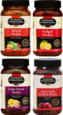 Achar Pachranga 4 in 1Combo : Mixed, Galgal, Lime Sweet, Red Chilli Stuffed Mixed Pickle(3.4 kg)