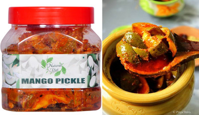 Natural Diet Mango Pickle Handmade Natural Fresh Aam Ka Achar - 400 gms Mango Pickle(400 g)