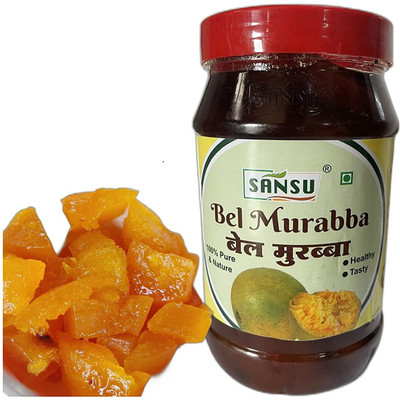 Sansu Premium Homemade Pure Organic Sweet Belgiri Murabba Bel Murabba(1 kg)