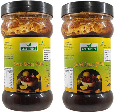 GREEN PIECE Sweet Lemon Pickle (500gm x 2) (Pack of 2) Lemon Pickle(2 x 500 g)