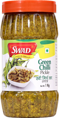 SWAD Delicious Green Chilli Pickle/ Hari Mirchi Achar Green Chilli Pickle(1 kg)