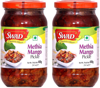 SWAD Delicious Methia Mango Pickle Mango Pickle(2 x 400 g)