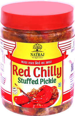 NATRAJ The Right Choice Stuffed Red Chilly Pickle Banarasi 500 gm Lal Mirch Mirchi ka Achar masaledar Red Chilli Pickle(2 x 250 g)