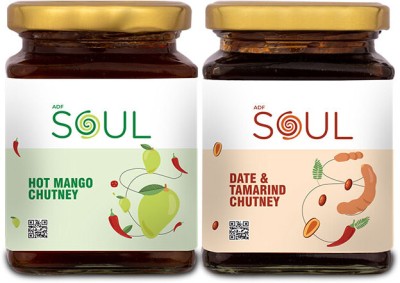 SOUL Hot & Mango Chutney Date & Tamarind Chutney Mango Pickle(2 x 500 g)