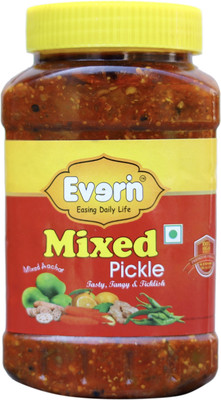 Everin Tasty Tangy and Ticklish Mango 500g pack 1 Mixed Vegetable Pickle(500 g)