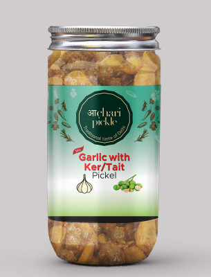 ACHARI PICKLES Garlic With Ker/Tait Mix Pickle(400 GM) Ghar Ka Achar Mixed Vegetable Pickle(400 g)