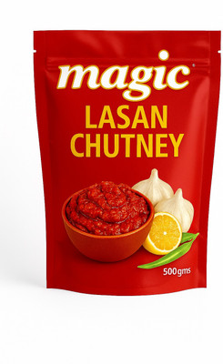 MagicPickle Lasan Chutney Made from Red Chillies Garlic Pickle(500 g)