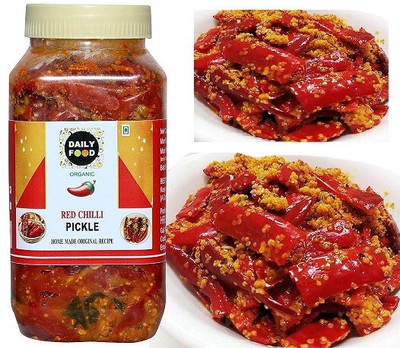 Daily Food Stuffed Banarasi Red Chilli Pickle Achaar (Taste of Banaras) (400 grams) Red Chilli Pickle(400 g)