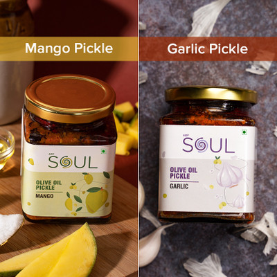 SOUL Dadi's Special (Mango + Garlic ) (Pack of 2) Mango, Garlic Pickle(2 x 137.5 g)