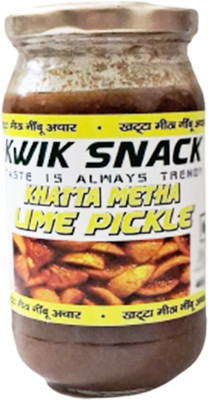 kwik snack Delicious, Sweet & Sour ,Fresh & Tasty Khatta Meetha LIME PICKEL/ Nimbu Ka Achar Lemon Pickle(400 g)