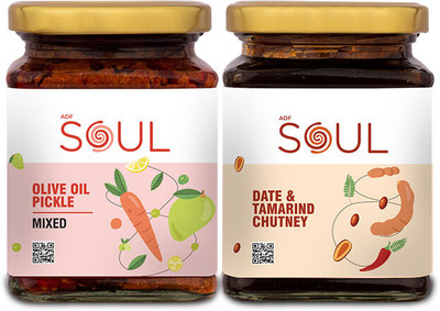 SOUL Mixed Pickle Date & Tamarind Chutney Mixed Pickle(2 x 500 g)