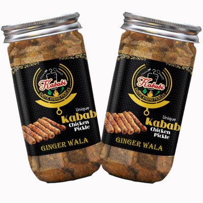 kababi Ginger Wala Chicken Kabab Pickle Combo (400 GM+400 GM)) Non-Veg Pickle Chicken Pickle(2 x 400 g)