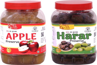 NATRAJ The Right Choice Homemade Taste Harar & Apple Murabba (Pack of 2 x 1 kg Each) Harad, Apple Murabba(2 x 1 kg)