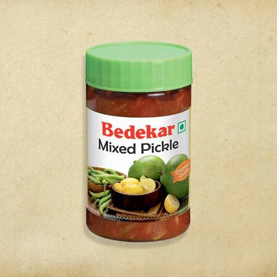 bedekar Premium Mixed Pickle | Mixed Vegetable Achar |A++ Grade| Authentic Indian Taste, Mixed Vegetable Pickle(400 g)