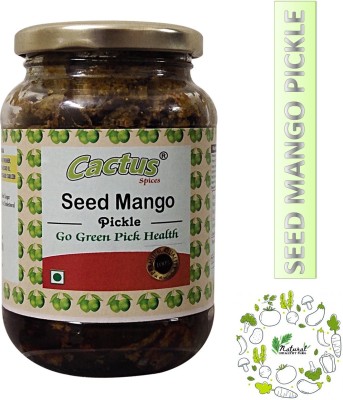 Cactus Spices Homemade SEED Mango Pickle | Guthli wala Aam ka Achar | Less Mustered Oil | Mango Pickle(400 g)