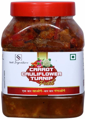 self signature Mother Made Super Mixed Pickle (Carrot, Cauliflower & Turnip) Best Quality Mixed Pickle(900 g)