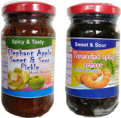R S Jyoti Elephant apple pickle & Tamarind pickle Mixed, Tamarind Pickle(2 x 225 g)