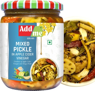 Add me Homemade Mixed Pickle in Apple Cider Vinegar 500gm|Mix achar in sirka 500g Mixed Vegetable Pickle(500 g)