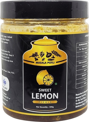 Masala Potli Homemade Khatta Meetha Nimbu Ka Achar | Oil Free - No Sugar Only Jaggery Used | Sweet, Tangy & Spicy Lemon Pickle Lemon Pickle(500 g)