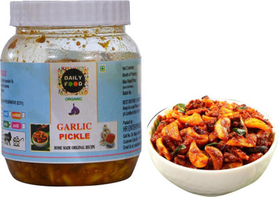 Daily Food Garlic Pickle Lehsun Ka Achar Homemade Recipe In Very Less Oil (400 Gms)-X1 Garlic Pickle(400 g)