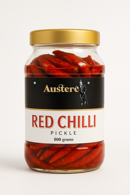austere store RED CHILLI PICKLE | ORGANIC Red Chilli Pickle(800 g)