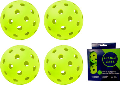 THE MORNING PLAY Pickleball Optic Outdoor 40-holes Balls NeonGreen (Set of 4)Design Durable Balls Pickleball Ball(4Balls)