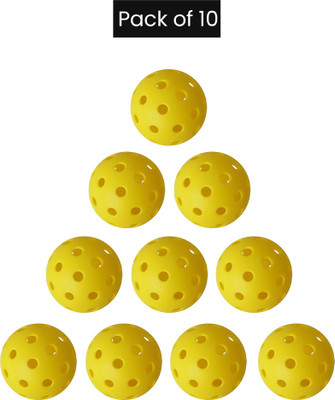 SSUCA 40 Hole Pickleball Ball Set Yellow High Bounce Durable Injection Ball Outdoor Pickleball Ball(10Balls)