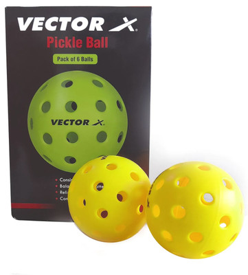 VECTOR X PICKLE BALL OUT DOOR-26 HOLE Pickleball Ball(6Balls)