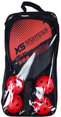 Augen Pickleball Paddles Kit, 4 Balls & Bag Racket Kids Adults Outdoor Gift(Red) Pickleball Paddle