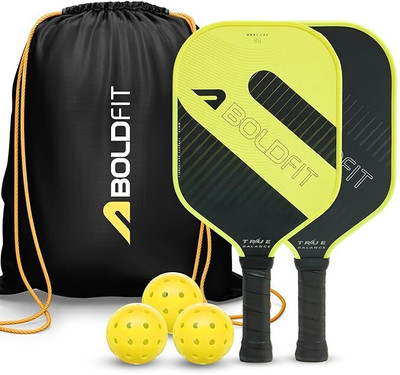 BOLDFIT Pickleball Paddle & Pickle Ball Racquet Glass Fiber Pickleball Bat Racket Set Pickleball Paddle