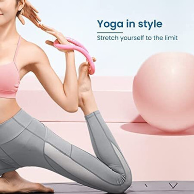 GJSHOP multifunctional Pilates yoga ring training resistance fitness equipment Yoga Blocks(Pink Pack of 1)
