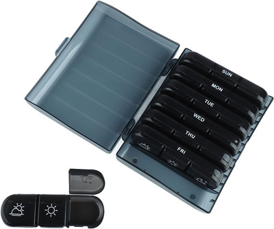 Dejmin 1 Pill Box Organizer,21 Grids 3 Times One Day,Portable Travel Pill Box (Pack of 1) Pill Box(Multicolor)