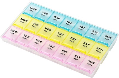 KriShyam 21 Days Pill Organizer 3 Times a Day,Pill Planners Holder Morning Noon Night Travel Pill Box(Multicolor)