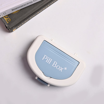 MARKET 99 2 days White & Blue Penta Shape Plastic Pill Box Pill Box(Blue)