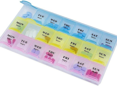 Mountain Height 7 days Pill box, medicine storage box, medicine box, pill organizer Pill Box(Multicolor)