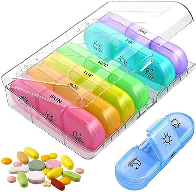 COKSONIP 7 day 7 day pill case Pill Box Pill Box(Multicolor)