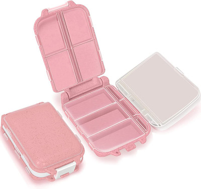 Top Select 7DAYS PILL BOX 8 COMPARTMENTS AIR TIGHT Pill Box PACK OF 1 Pill Box(Multicolor)