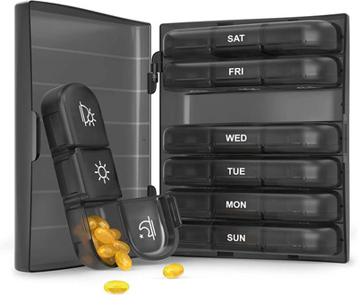 Dejmin 1 7- DAY medicines organizer box Weekly Pill 3 Times a Day 7 Day Case Compartments Pill Box(Multicolor)