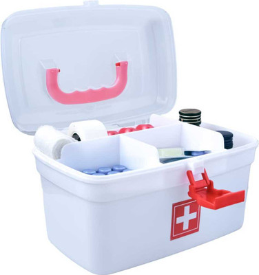 VSELL 14 Multi-purpose health care family emergency portable medicine utility storage box Pill Box(White)