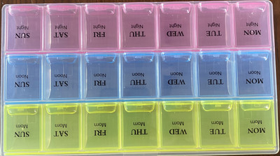 uKoon 9 DAY PILL BOX 3 TIME IN 1 WEEK PACK OF 1 Pill Box(Multicolor)
