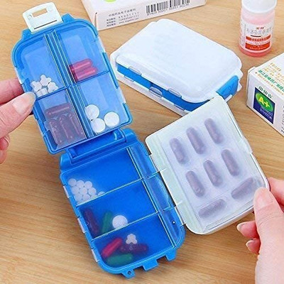 Top Select 7DAYS Medicine Pills Mini Vitamin Tablet Case Organizer Travel PACK OF 1 Pill Box(Multicolor)