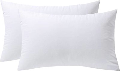 Mattress Protector Plain Cotton Filled Zipper Standard Size Pillow Protector(2, White)