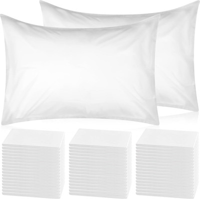 Connectwide Plain Polyester Filled Flap King Size Pillow Protector(20, White)