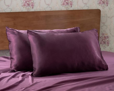 Genuine Global Decor Plain Foam Filled Flap Standard Size Pillow Protector(2, Wine)