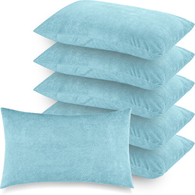 GADDA CO Cotton Pillows Cover(46 cm*72 cm, Pack of 6, Light Blue)