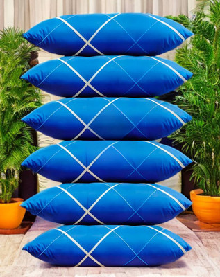 kuihome SOFT Microfibre Abstract Sleeping Pillow Pack of 6(Blue)